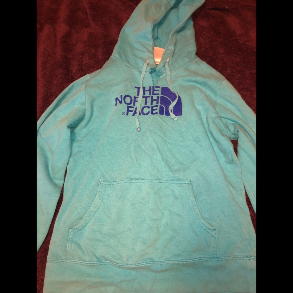 The north face baby blue hoodie